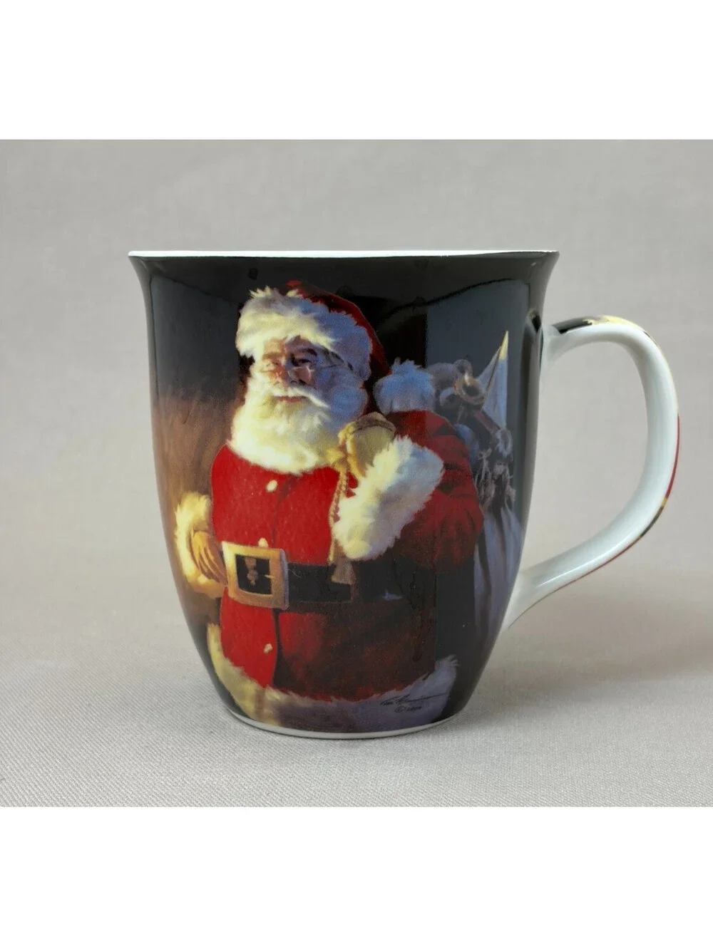 Burton Burton Tom Browning I Believe in Santa Coffee Mug Christmas Cup 14 oz